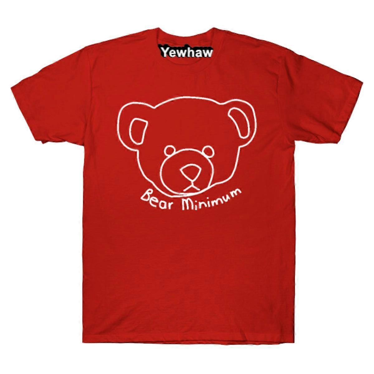 White Line Bear Minimum Puns T-shirt