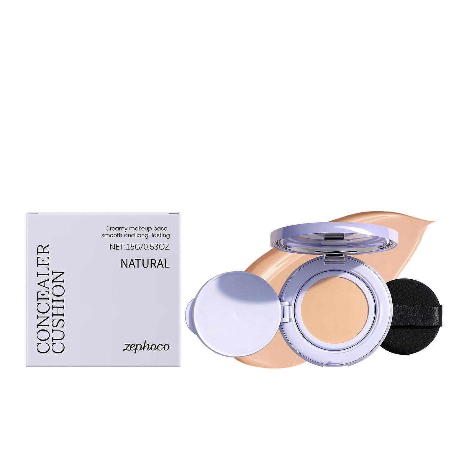 Zephoco Natural Color Concealer Cushion Is Naturally Light, Thin, Soft And Smooth, Adhering To The Skin With A Fine And Silky Texture, Suitable For Va