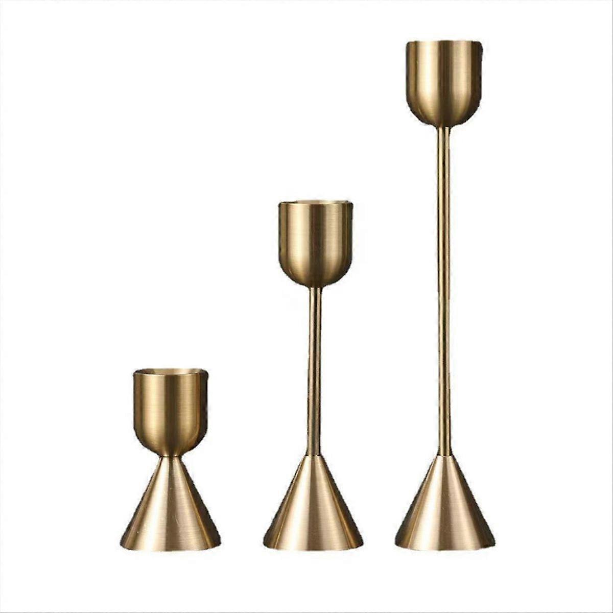 European Style Candlestick Ornaments Dinner Table Three-Piece Set