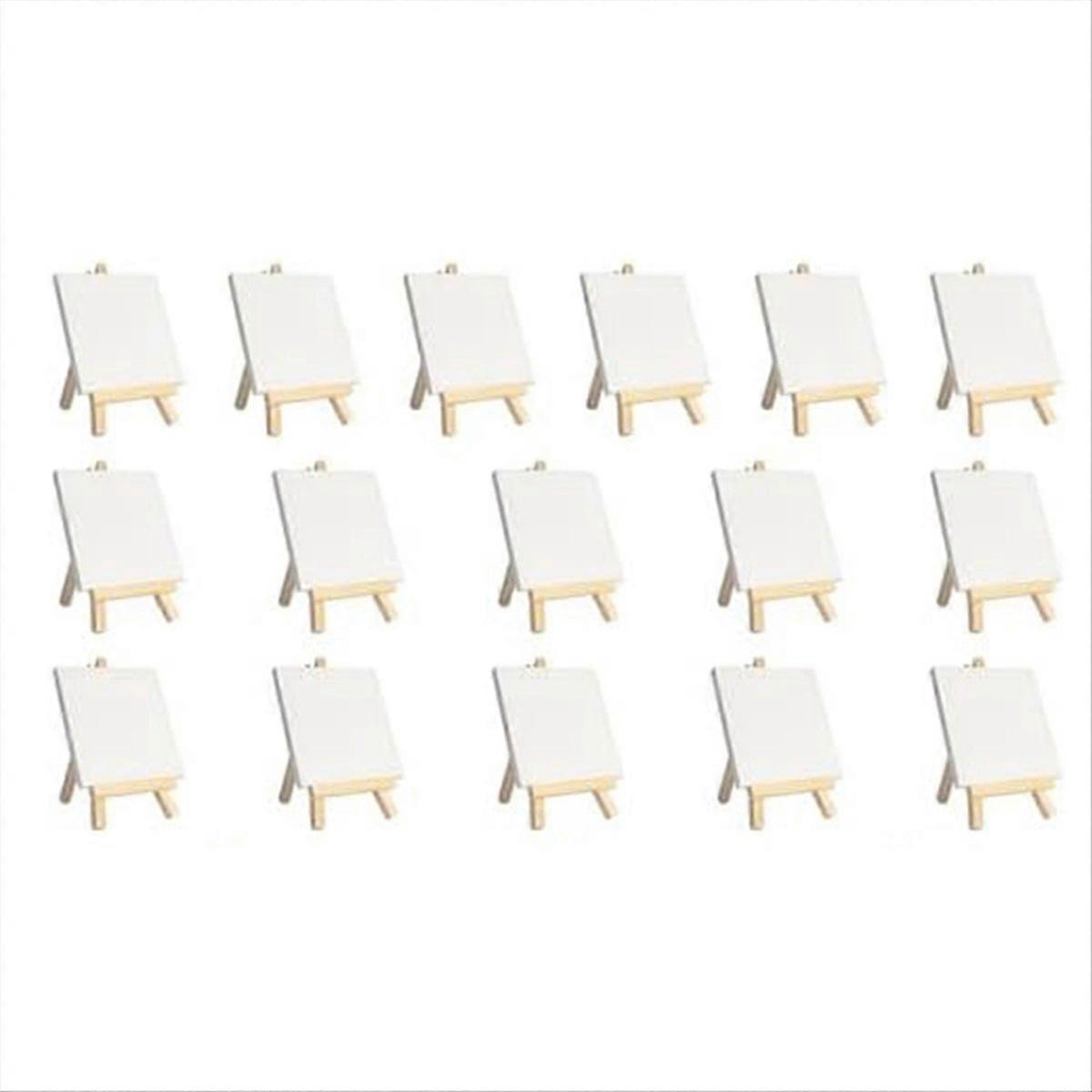 Mini Canvases with Easel Sets 16 Pack,4x4In Art Canvases Painting Kit
