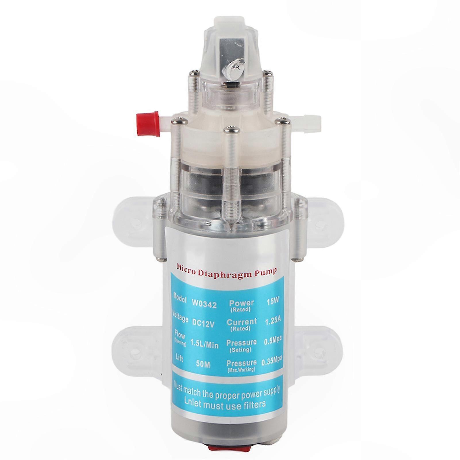 12V 15W Silent Self-Priming DC Micro Diaphragm Pump for Aquarium RV Portable Use