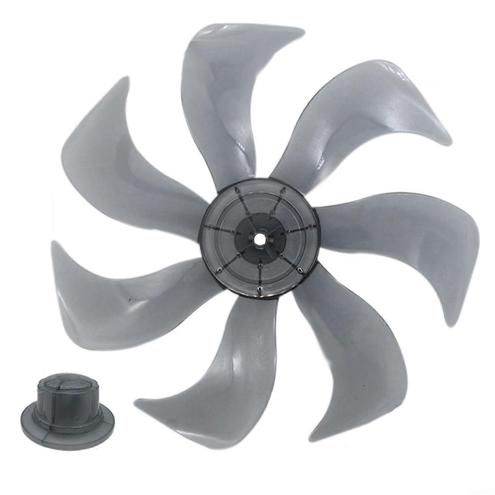 14Inch 7Blade Plastic Fan Blade Replacement For Standing And Table Fans, Low Noise,  Strength, Easy Install, Grey
