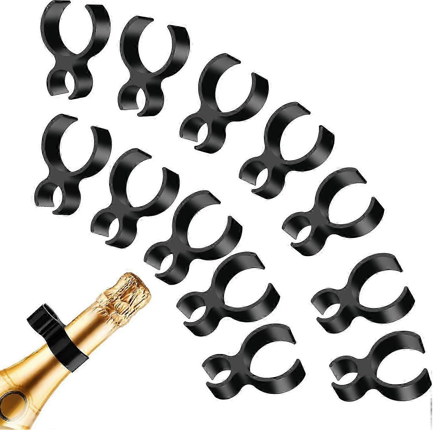12 قطعة زجاجة شمبانيا الماسات كليب زجاجة الشمبانيا حامل واحد