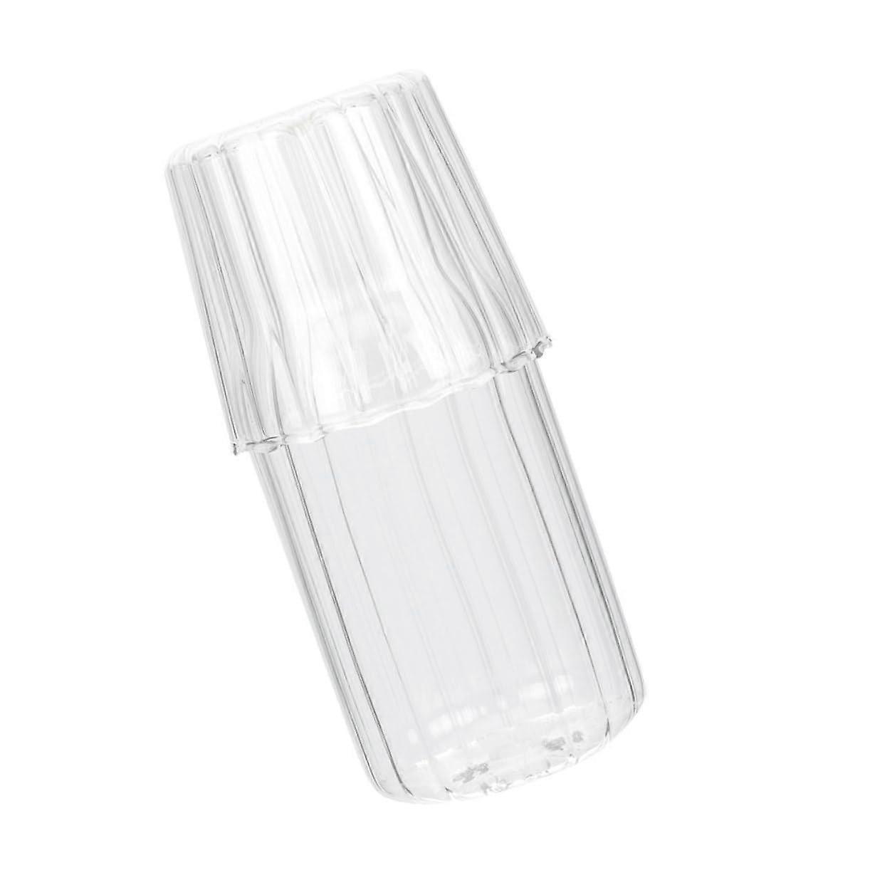 Borosilicate Glass Water Jug Set Large Capacity Multifunction Bedside and Desktop Carafe for Dormitory Rooms