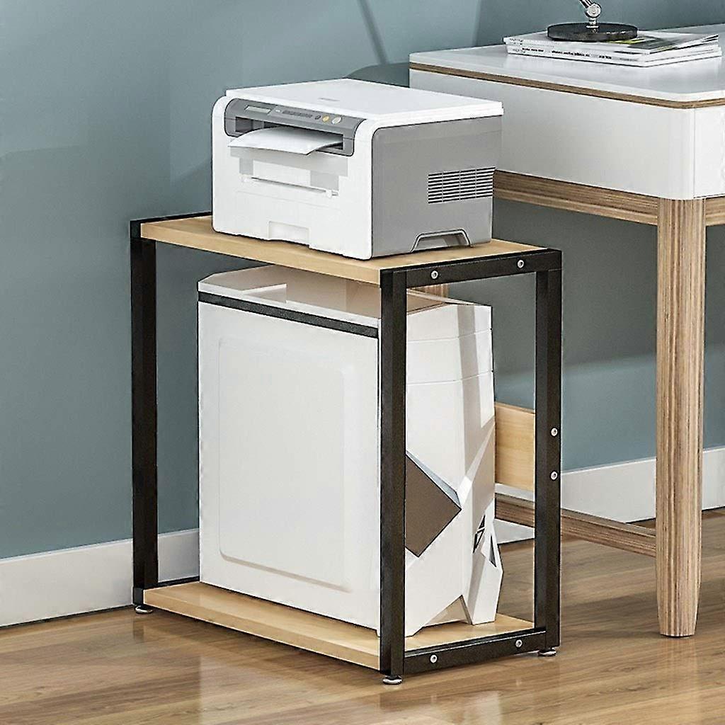 Printer Stand 2 Tier Desk Organizer Shelf Rack for Home Office Storage, CPU Tower and Shredder