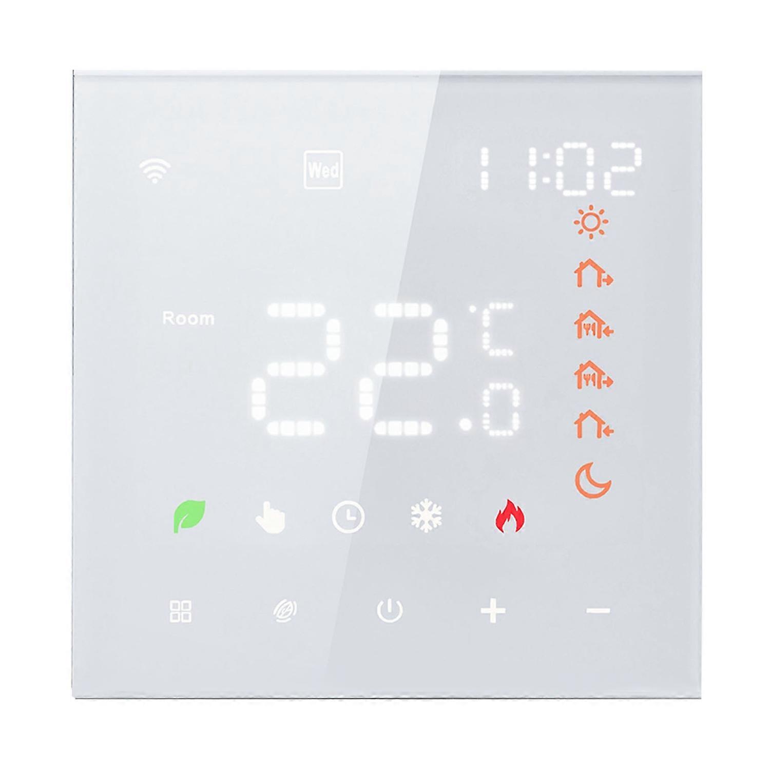 Smart Tuya WiFi Thermostat Voice Control 3A Digital Programmable LCD Display Touchscreen Underfloor 