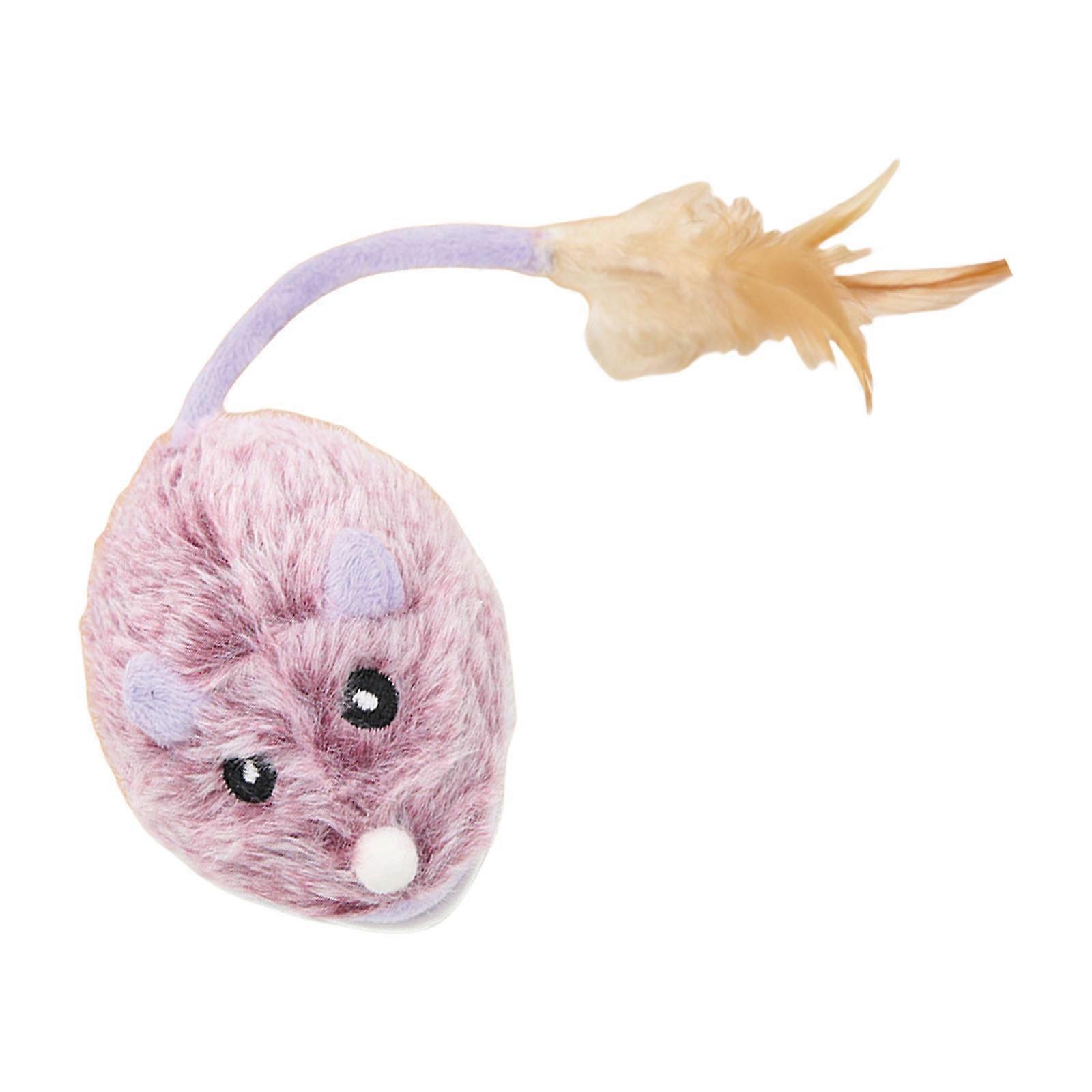 Cats Toy Automatic Teaser Squeaky Toy Mouse Electric Moving Toy Automatic Toy Cats and Felines Fun Exercise  Purple