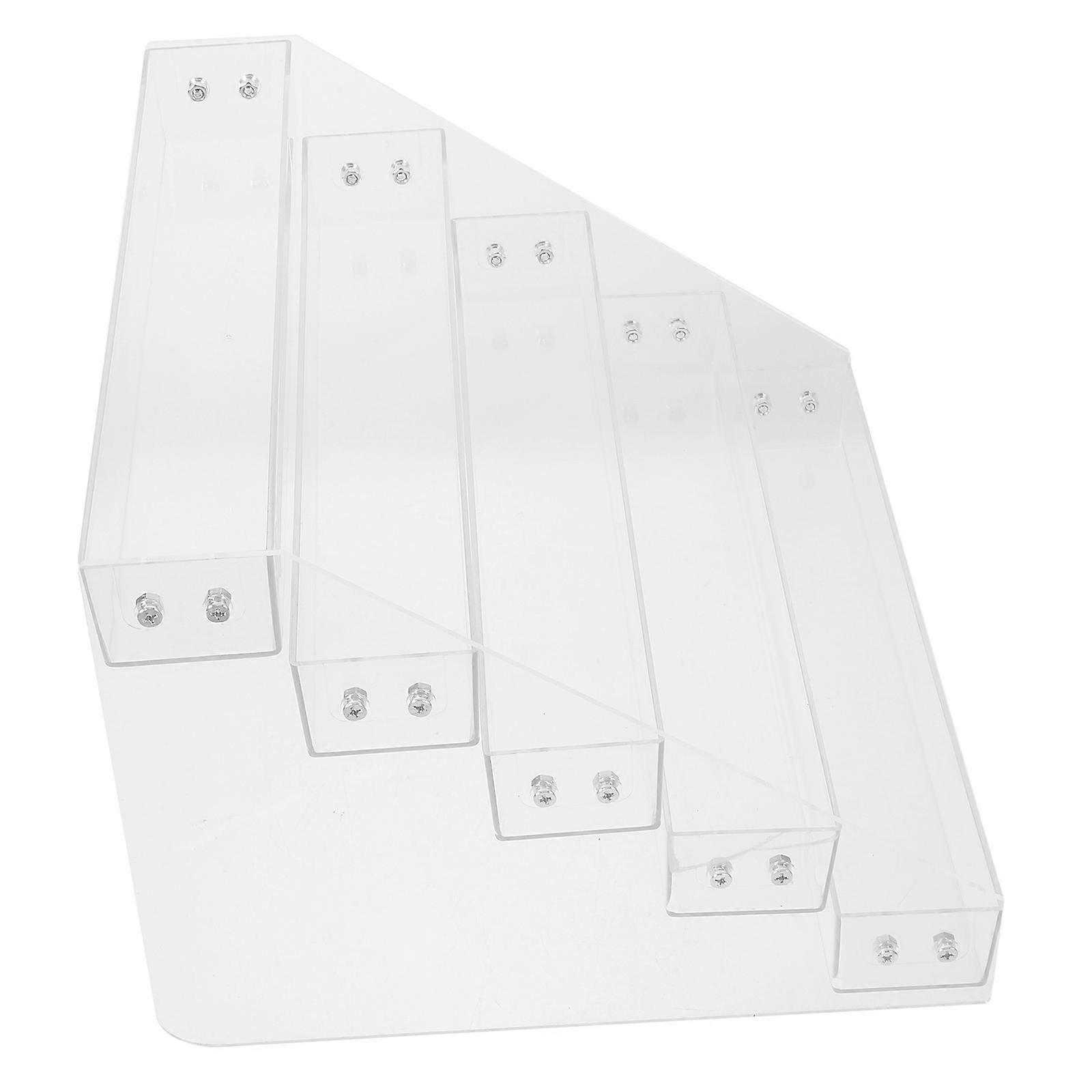 Clear Acrylic Display Rack for Organizing 5 Tier Shelf