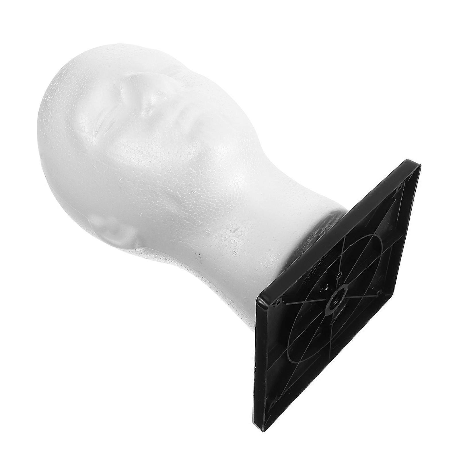 Foam Mannequin Head for Display Male Model with Stable Base 1 Piece