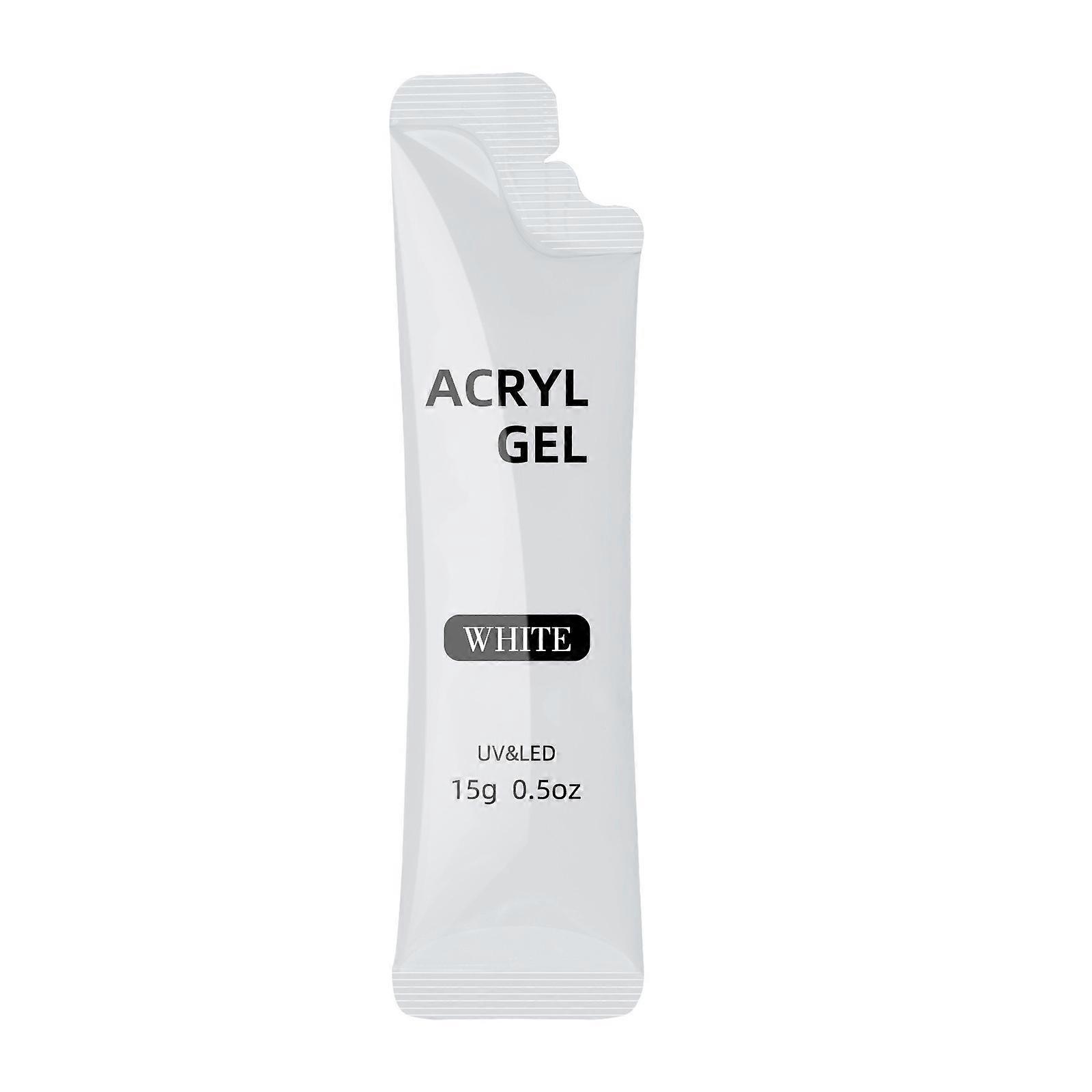 Natural Looking Nail Extension Gels Odorless Formula Quick Setting For Sensitives Skin Friendly Use  WHITE