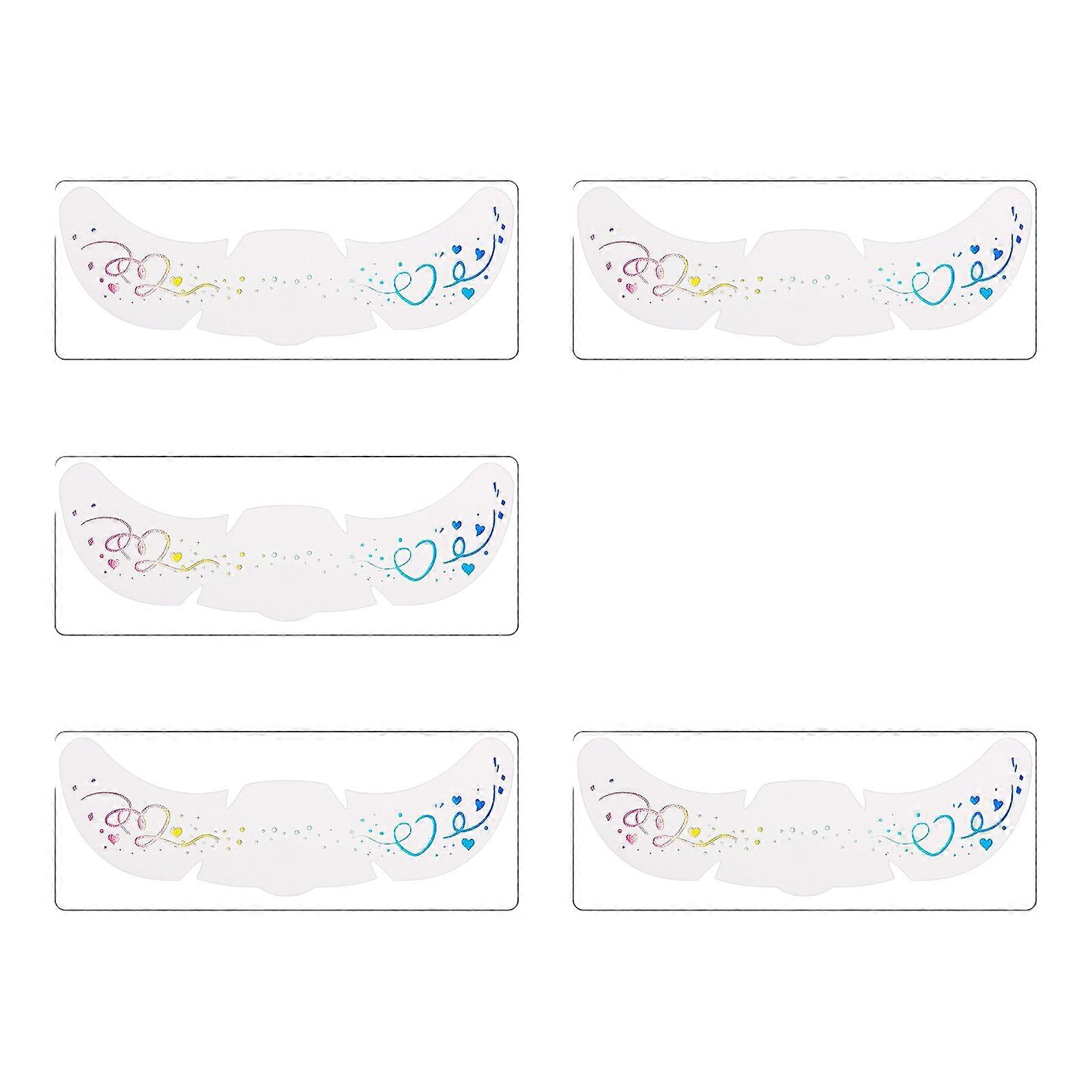5 Sheets Glittering Temporary Temporary Waterproof Skin Friendly Body Stickers For Daily Styling Multicolor