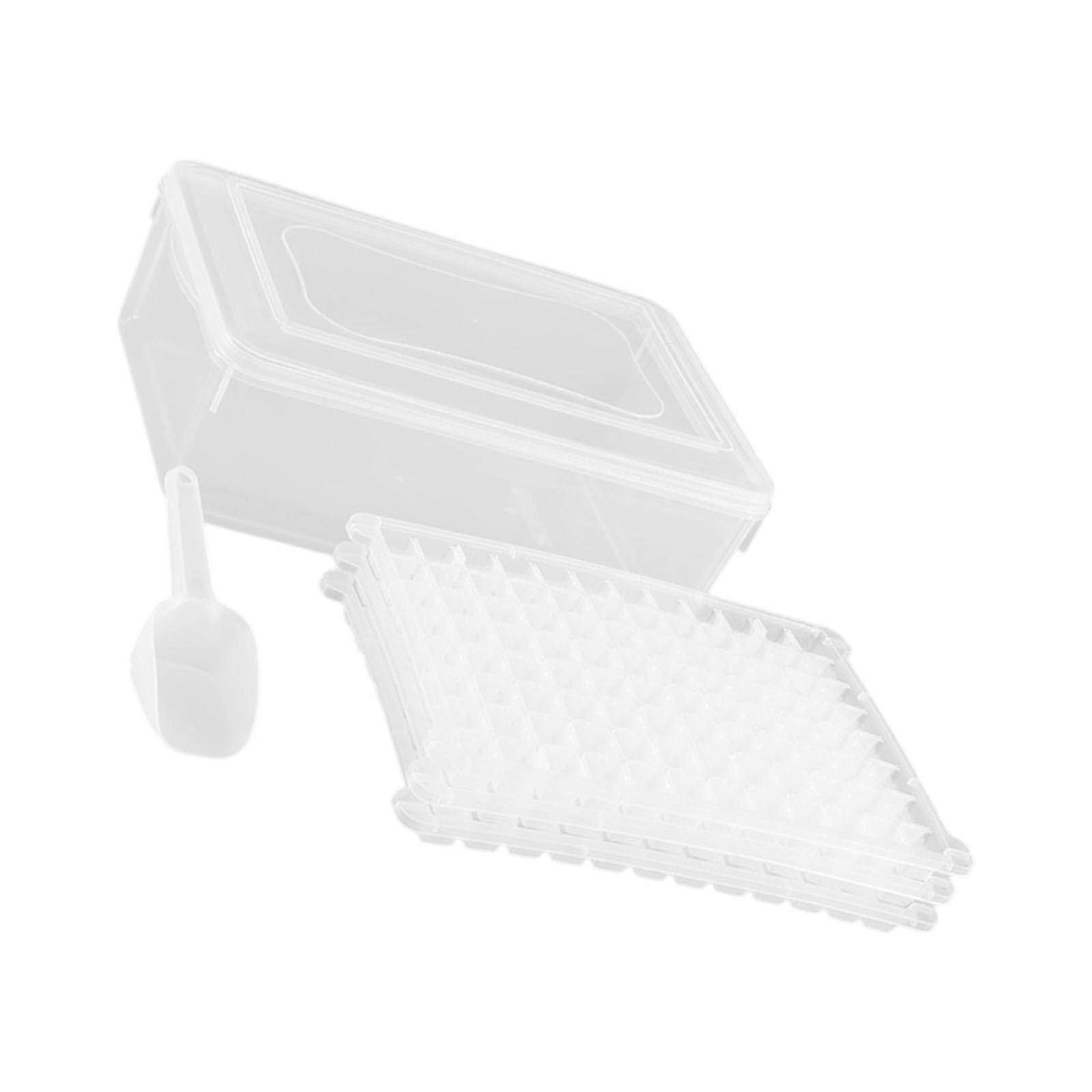 Easy Releases Ice Cubes Tray With Food Grade PP Materials For Quick Making Stackable Ice Mold with Lid and Box Multicolor