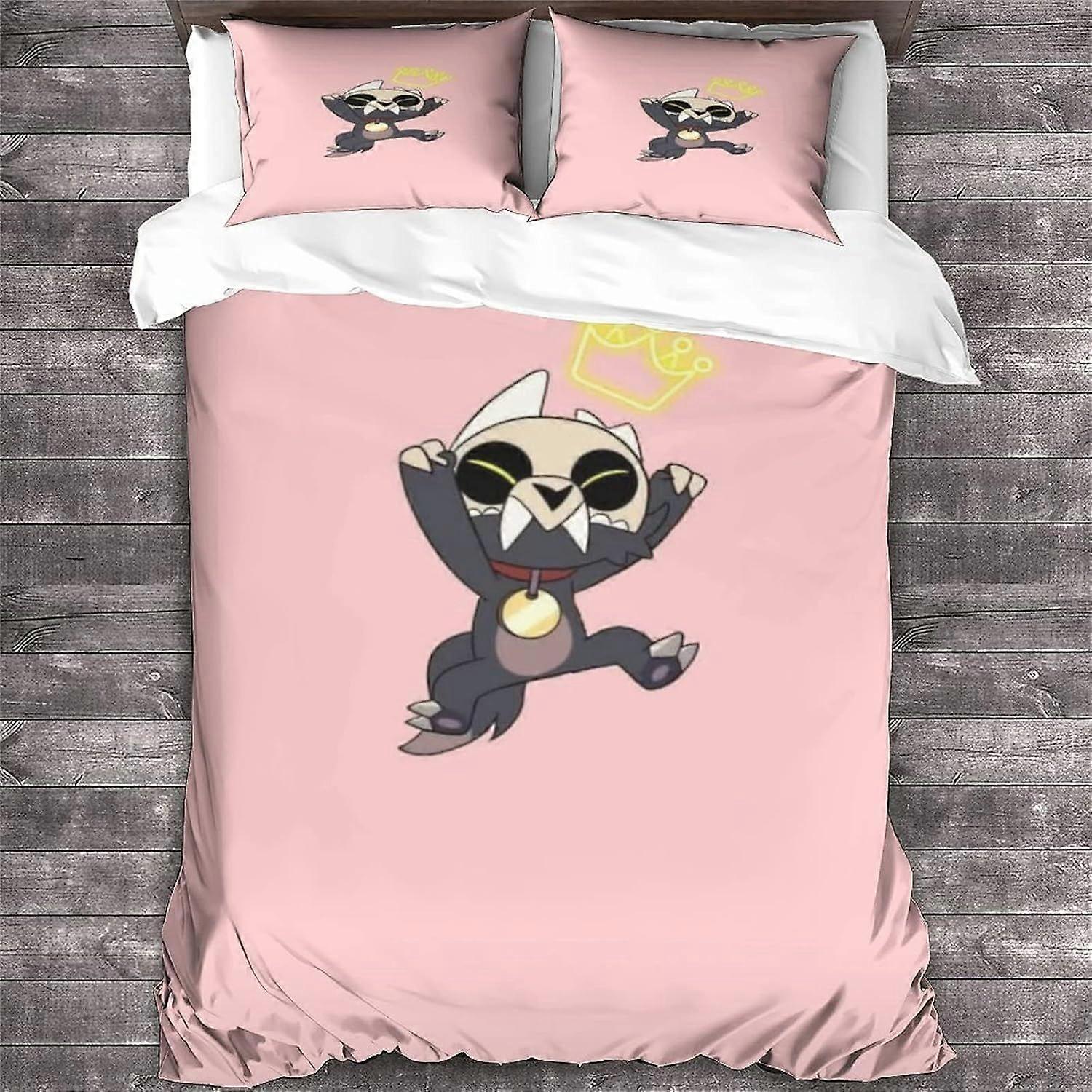 NOOFIE 3D A Coruja Casa Imprimir Edredom Capa Animação Capa Edredom para Animação Juvenil Soft Microfiber Colcha Capa Decor 3Pcs Cama Duplo