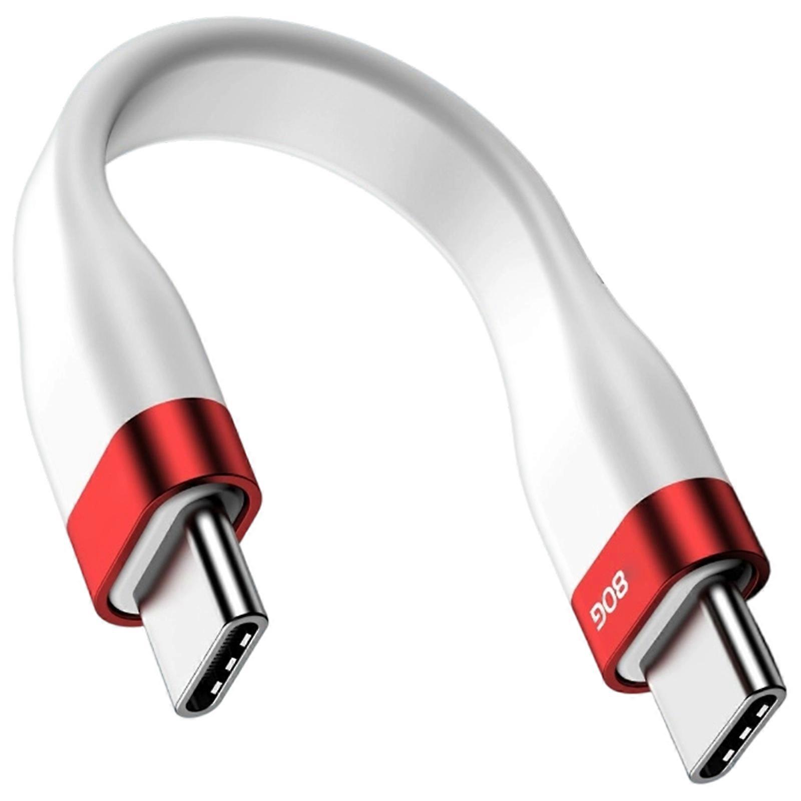 USB4 5 Charging Cord 240W Power Delivery 80Gbps Fast Speed Data Transfer Multiple Device Use  White