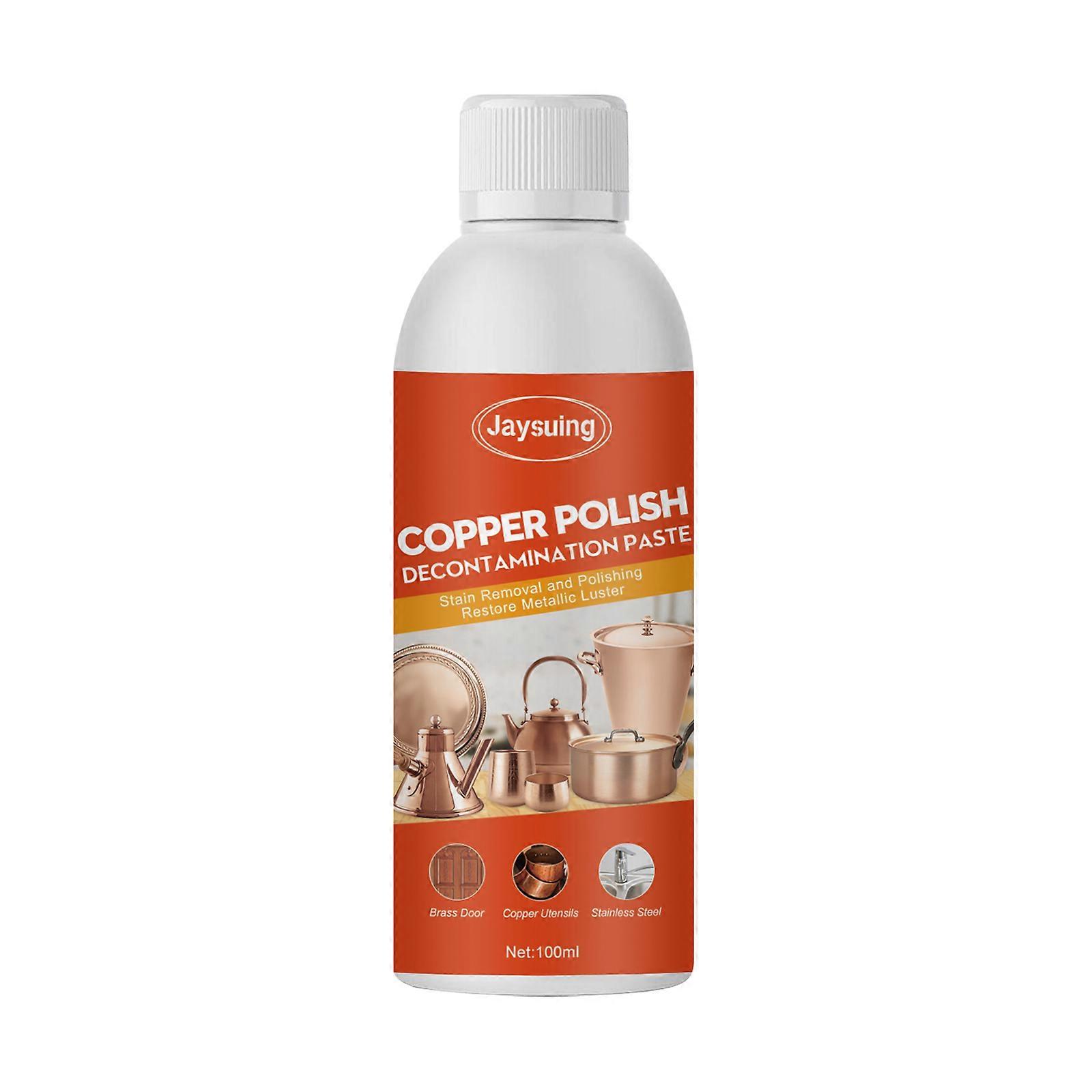 Jaysuing Copper Cleaner, Copper Pot Copper Ware Deoxidized Brass Red Copper Rust Removal Bright Cleaner