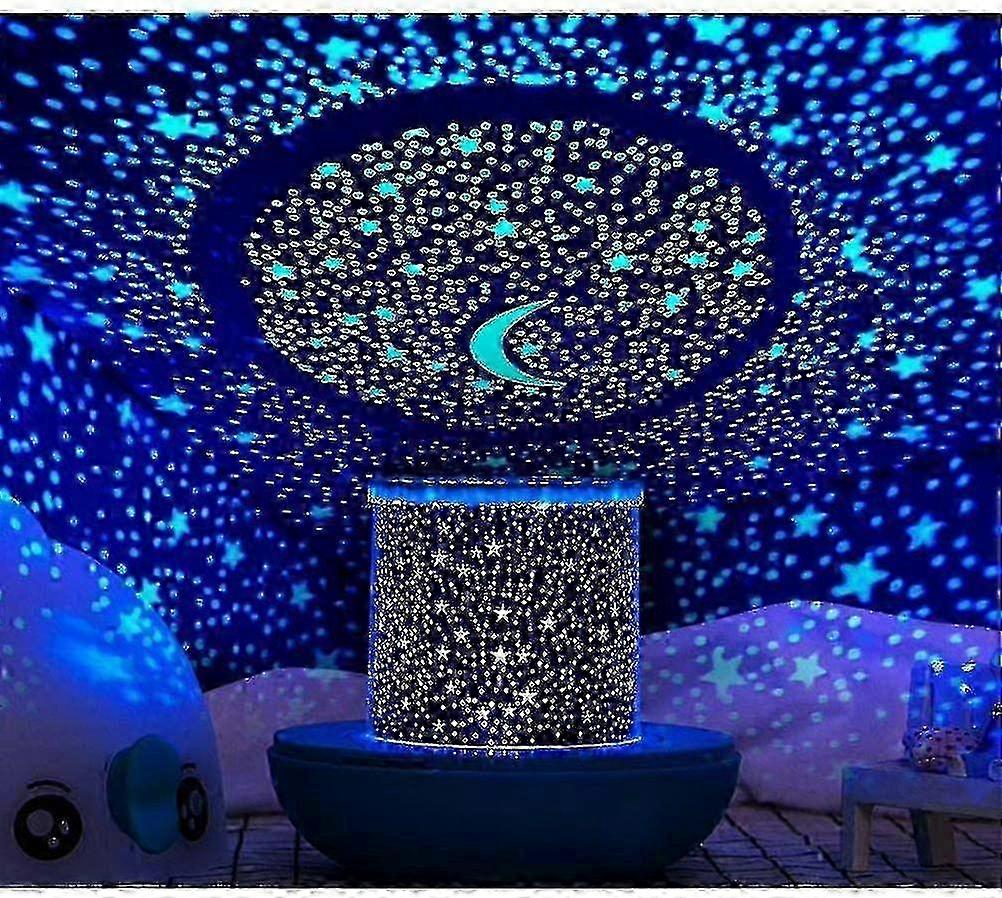 Led Star Projector Remote Control And Timer Design Night Light For Kid(blue)