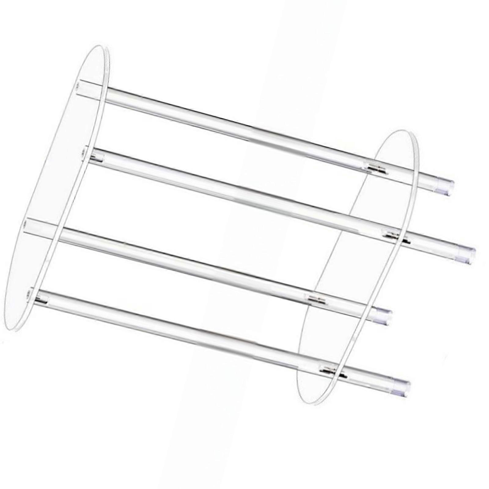 Multifunctional Oval Storage Stand Convenient 2Layer Oval Storage Organizers Space Saving Stand Holder for Home Office Multicolor