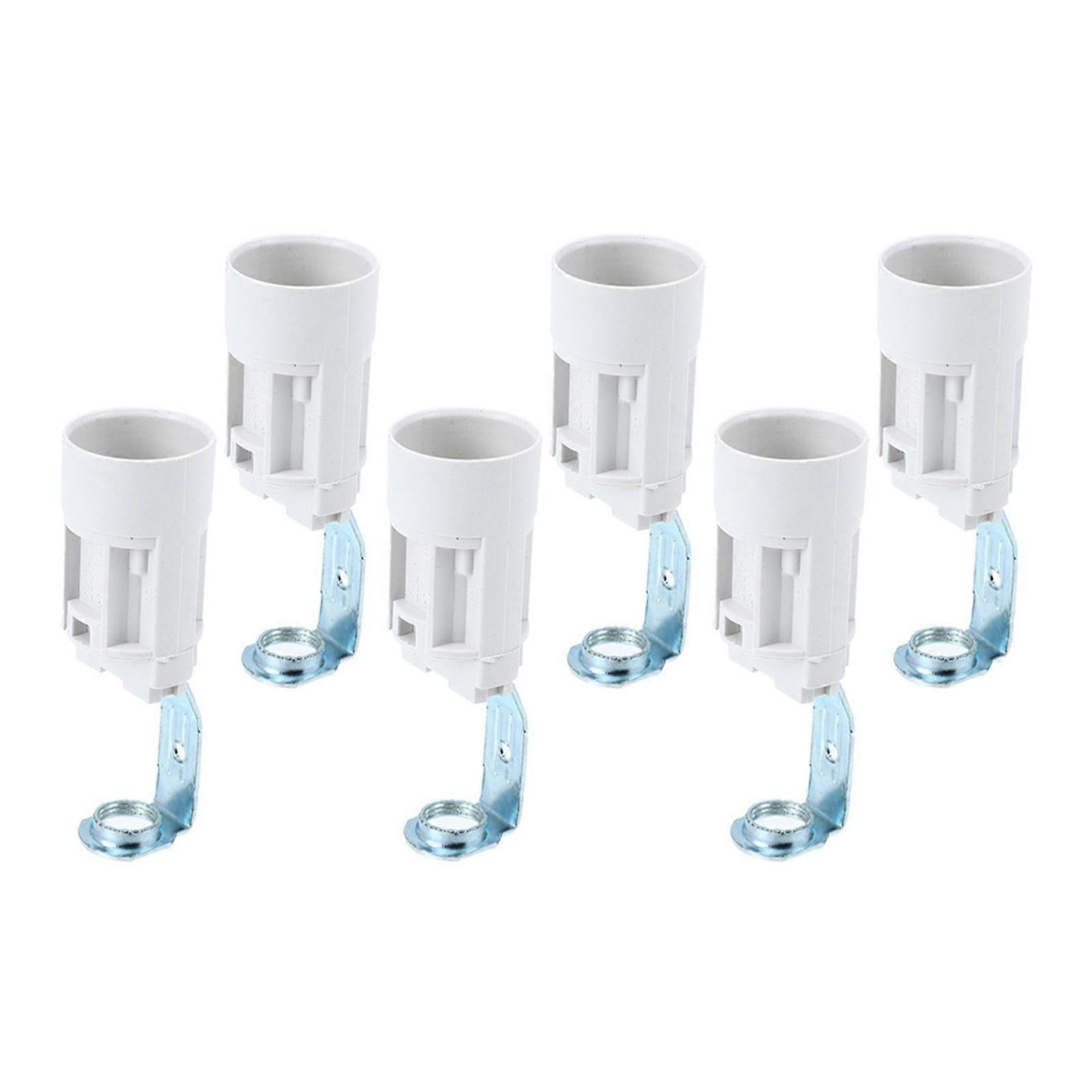 6pcs Candelabra Socket Adapter E14 Screw Light Socket Replacement Light Sockets