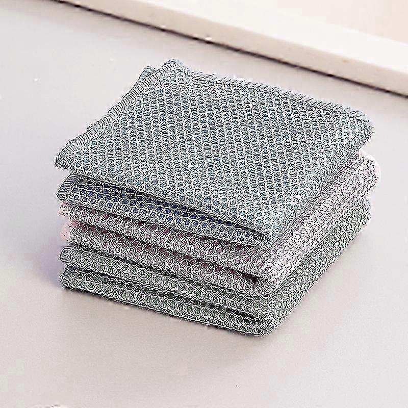 6-Pack Thick Dishcloths, Wet & Dry Dual-Use, Highly Absorbent & Durable