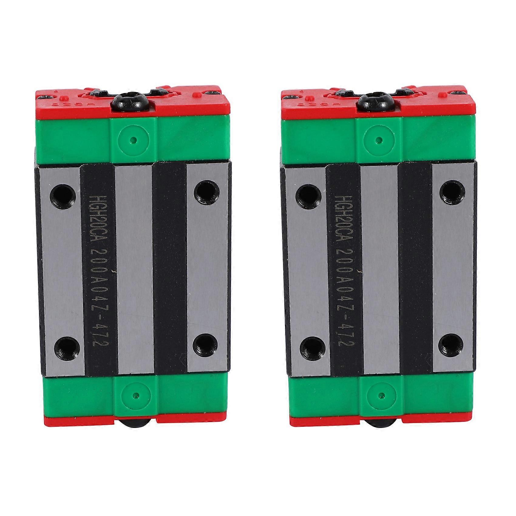 2X Steel HGH20CA 20mm Linear Rail Guide Block for CNC Machine Parts Manufacturing Equipment