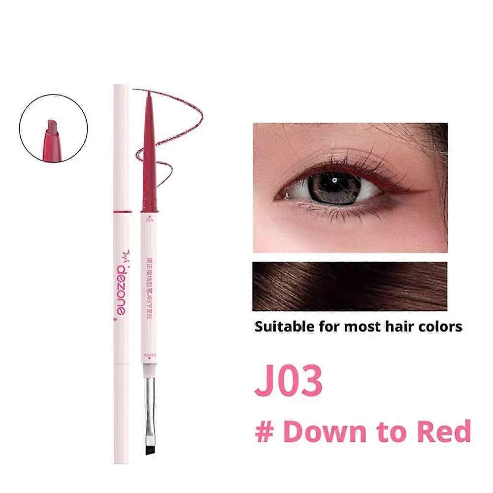 Double Ended Eyeliner Pencil Waterproof Smudge Proof High Color Rendering For Daily And Special Occasion Makeup