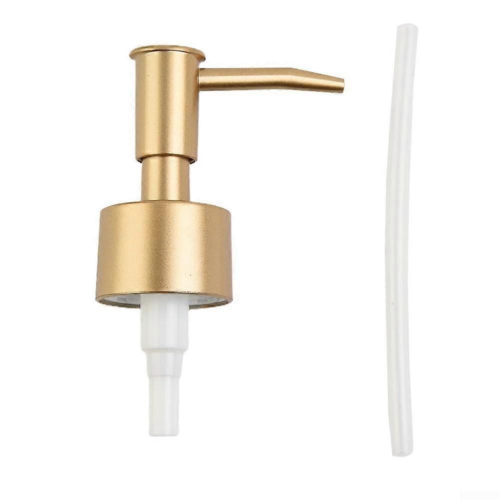 Plastic Lotion Pump Dispenser 28 Thread with Smooth Spring, LeakProof for Cosmetic and Skincare Bottles Matte Gold