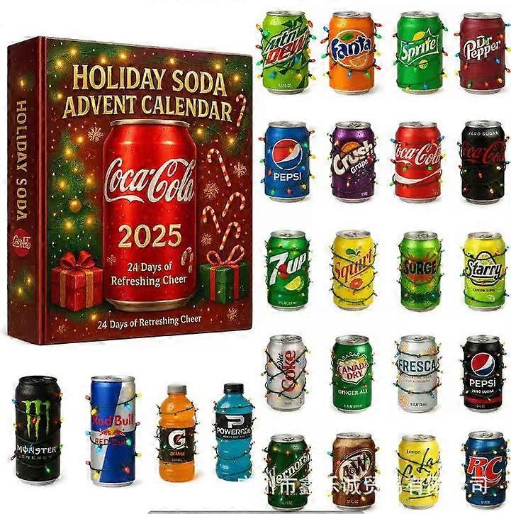 Bieradventskalender 2025, Kerstwhiskyadventskalender, Blindbox voor frisdranken
