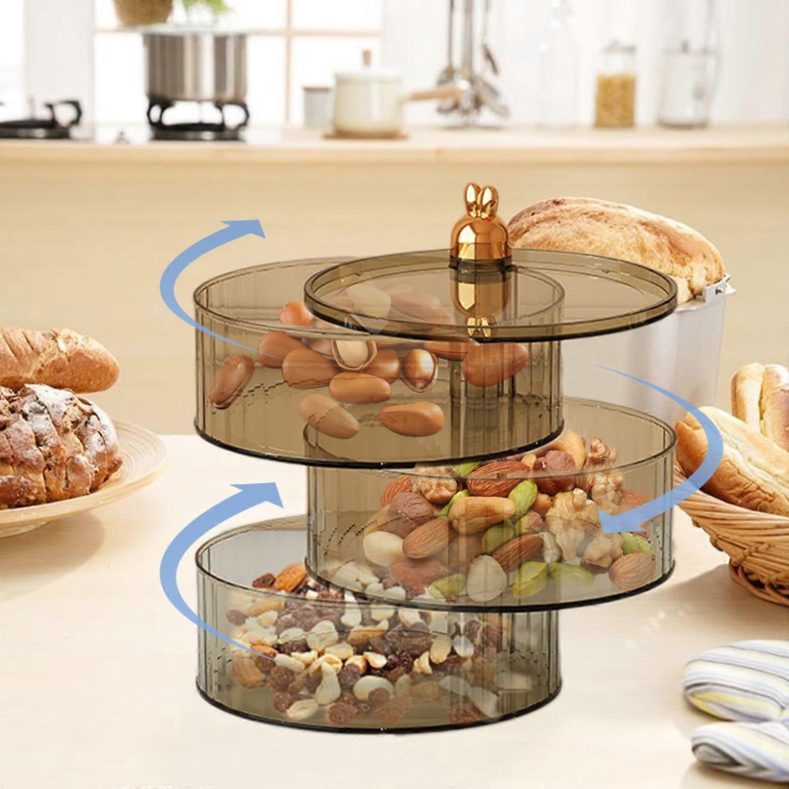 Snack Box Container with Lid & Handle, Divided Serving Tray, Compatible with Snackle Box, Organizer for Fruit, Produce, Party - Deals of the Day