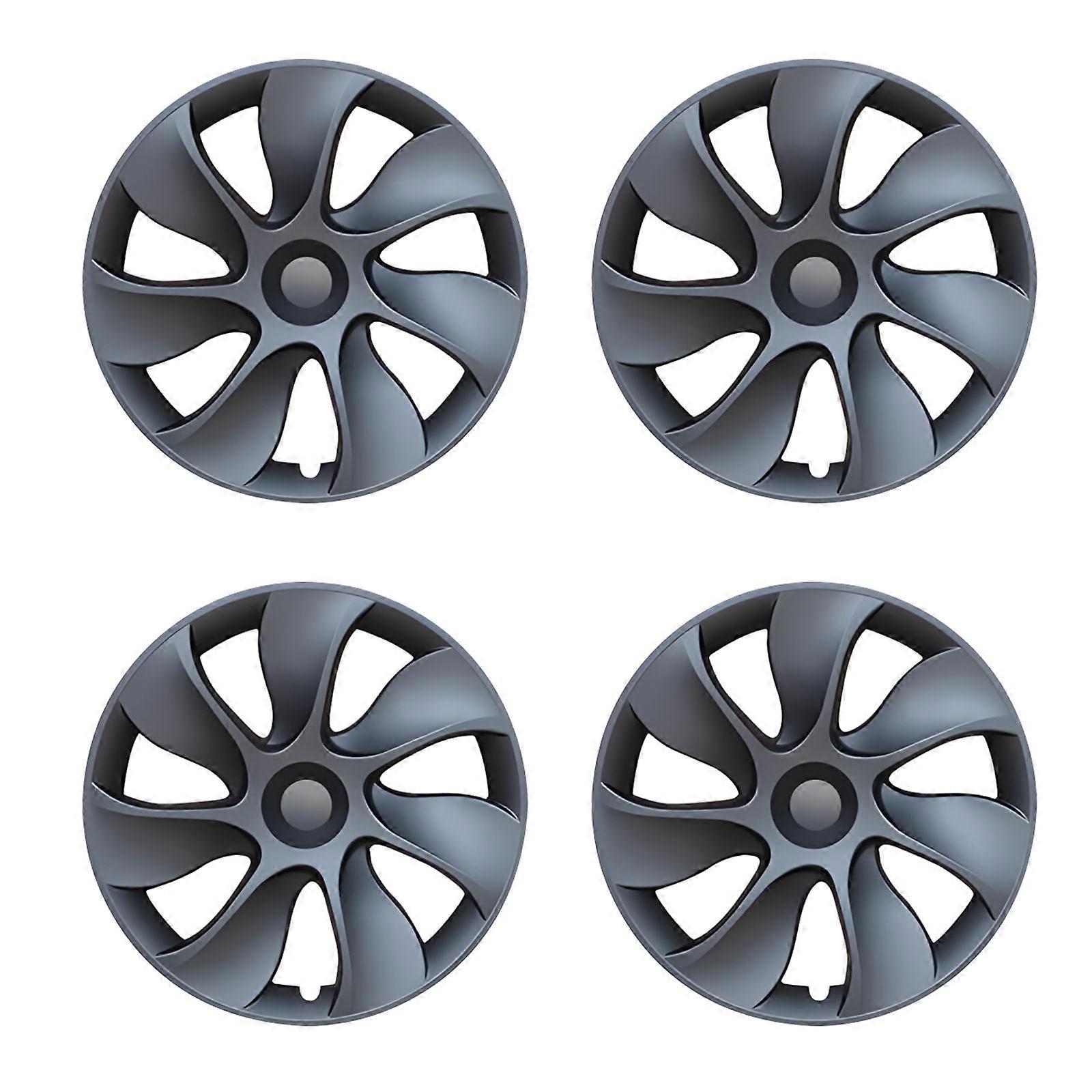 Protective Turbines Hubcap ABS Construction Intelligent Guard Technology Quick Installation Urban Commuters Essential  Gray