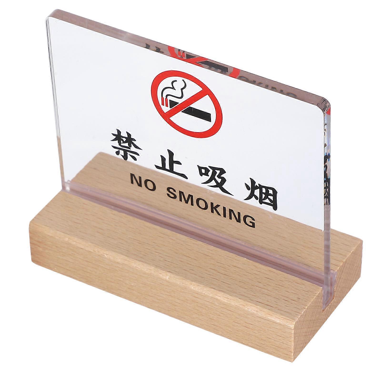 Table No Smoking Sign Acrylic for No Smoking Function 5Pcs Clear Desk Indicator