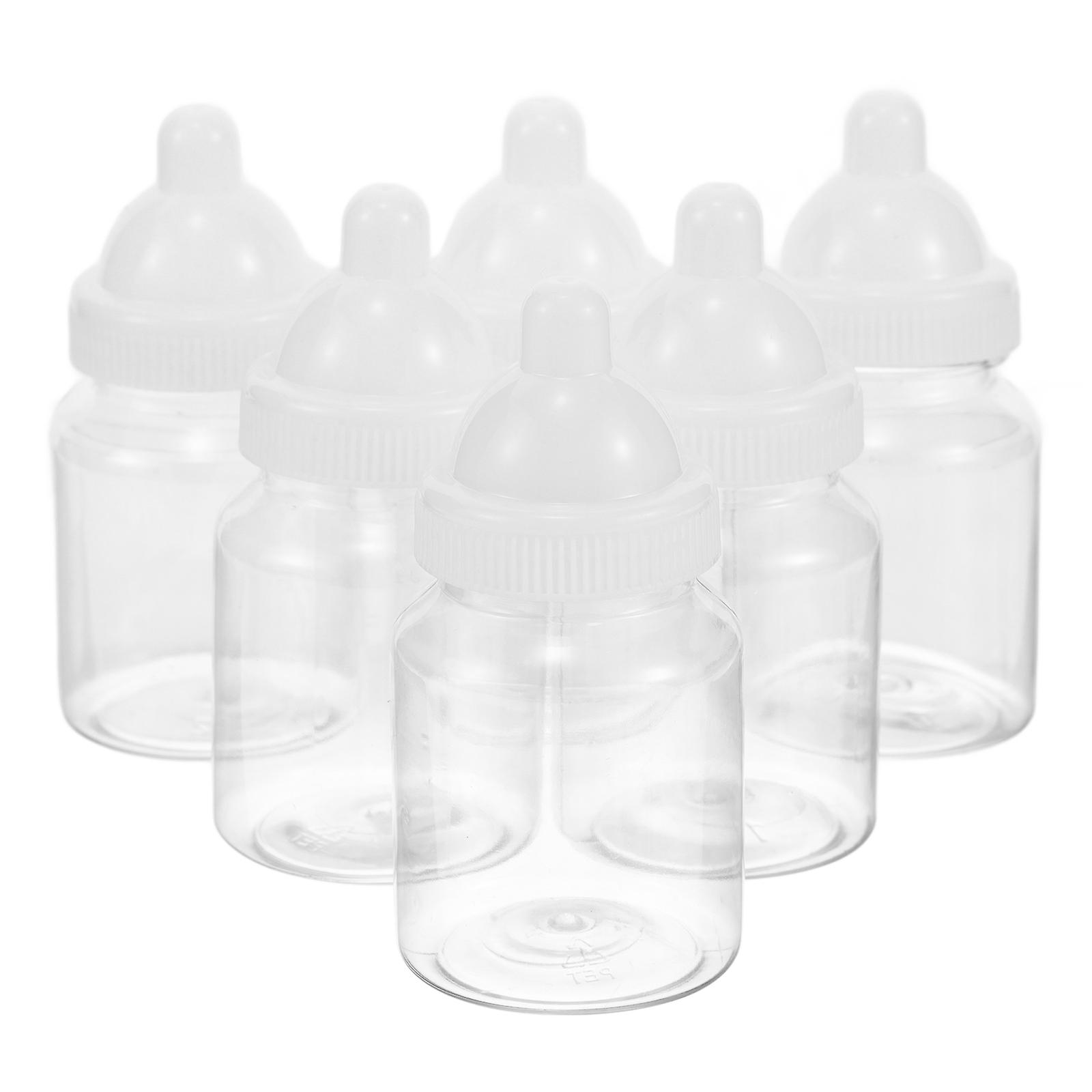 Creative Baby Bottle Candy Boxes for Storage Use 12Pcs Transparent White Containers