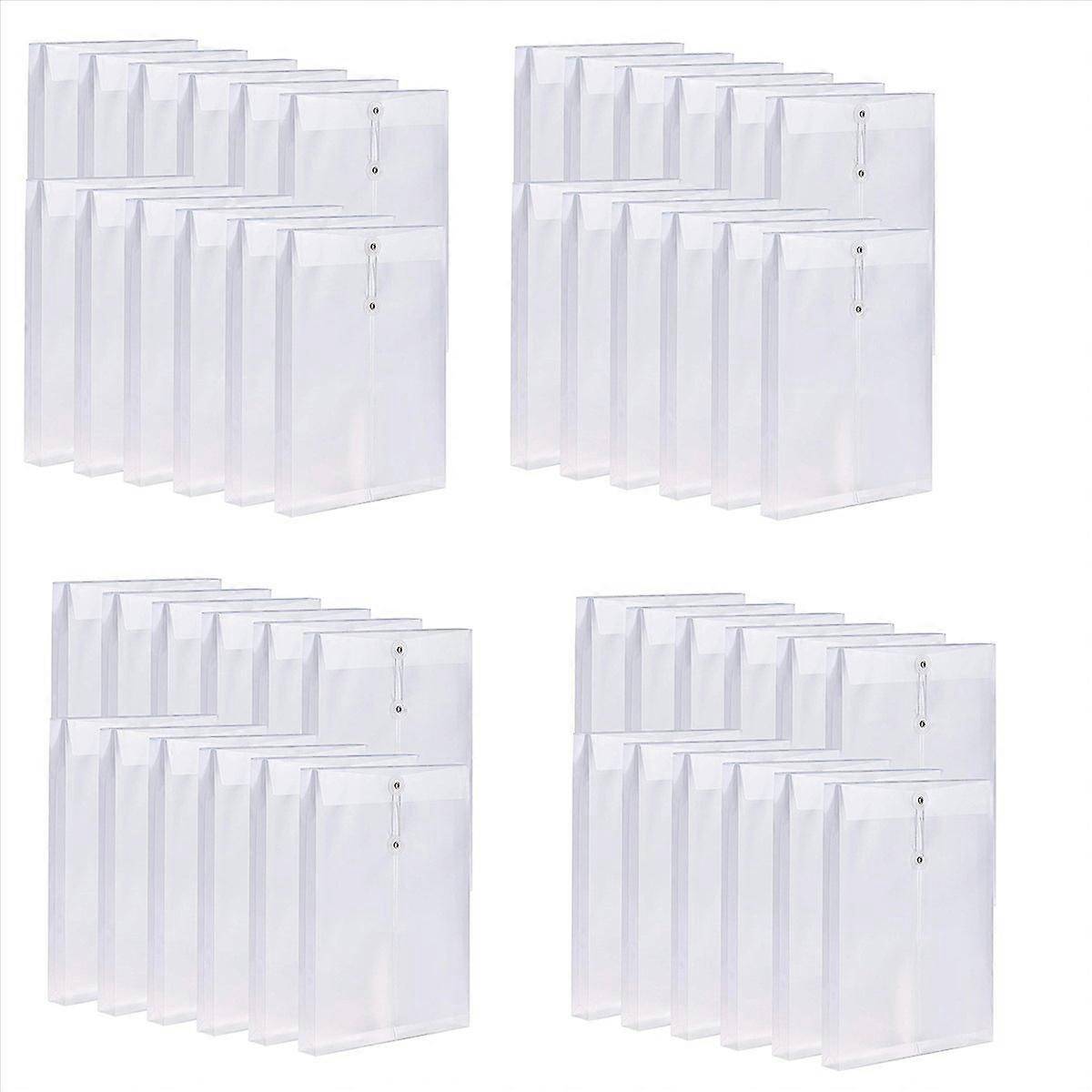 12 Pack Clear Plastic Envelopes Poly Envelopes Expandable Files