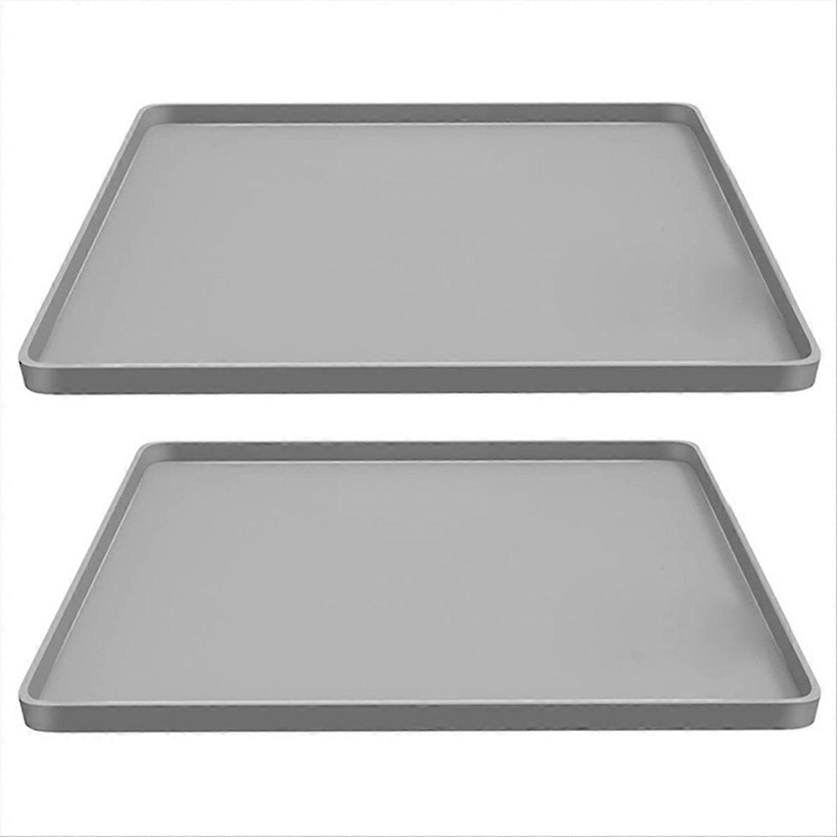 Refrigerator Floor Protector,Mini Silicone Mat,Fridge Under Mat,Gray