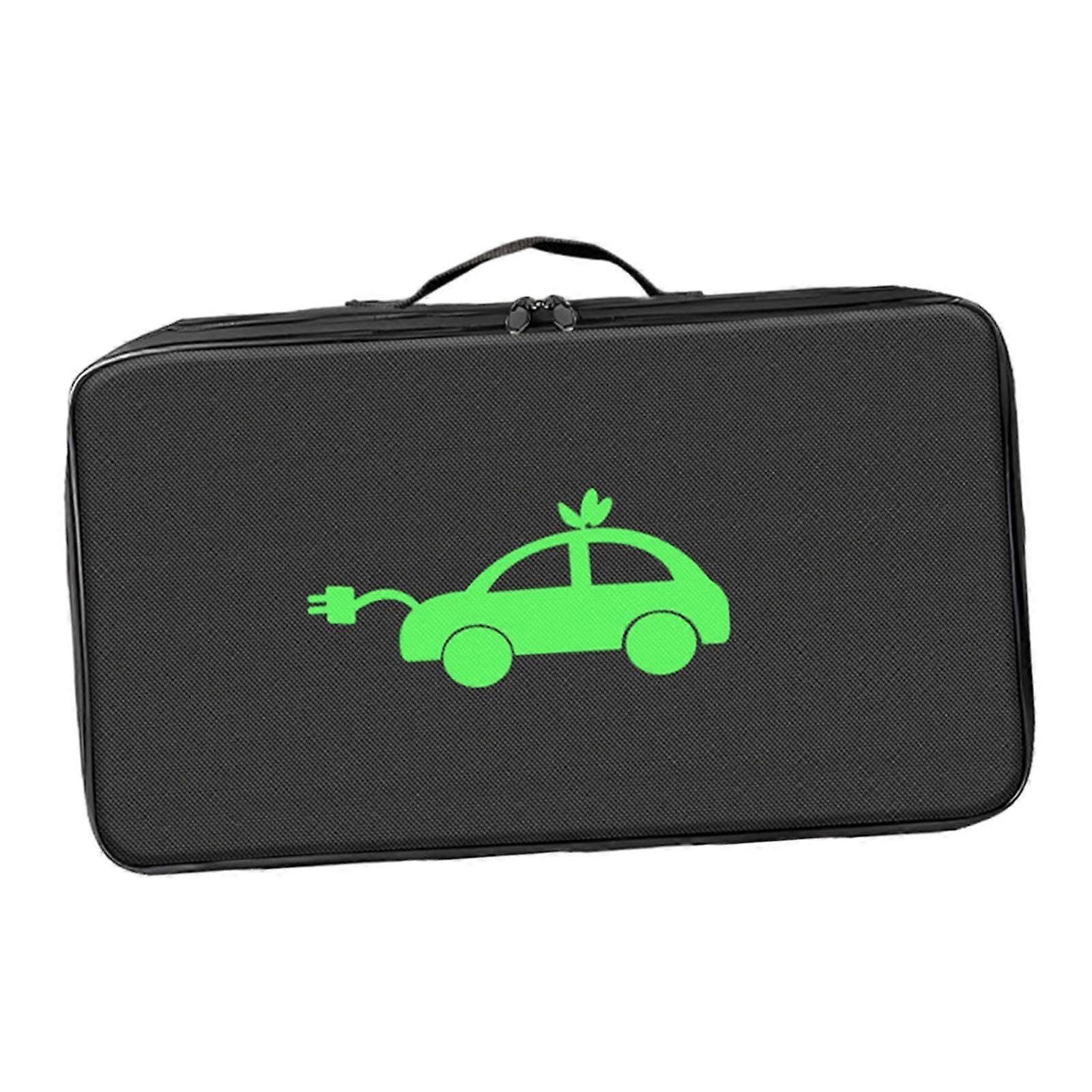 Waterproof EV Charging Cable Storage Bag Oxford Cloth Organizer with Reinforced Handle Rectangle