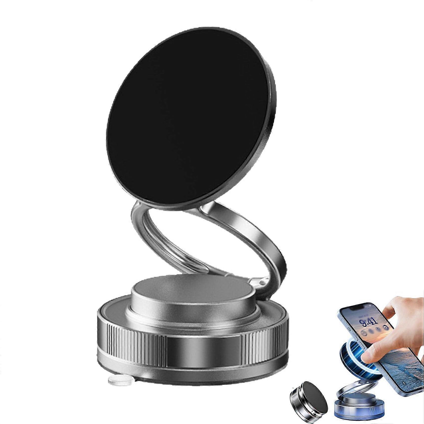 Magnetic Phone Holder for Car with 360° Rotation and Strong Suction Mount for Dashboard and Windshield