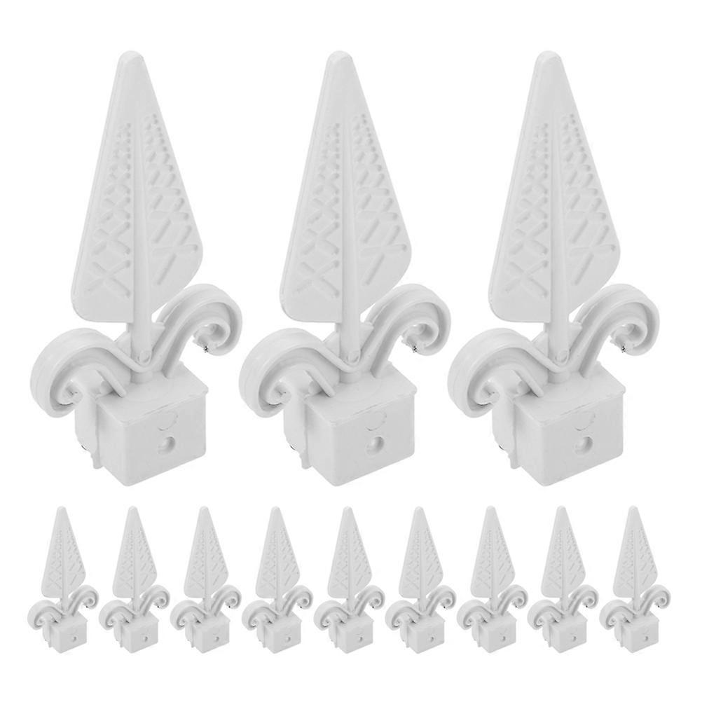 Garden Decoration Plastic Border Finials for Fence Posts 20Pcs White
