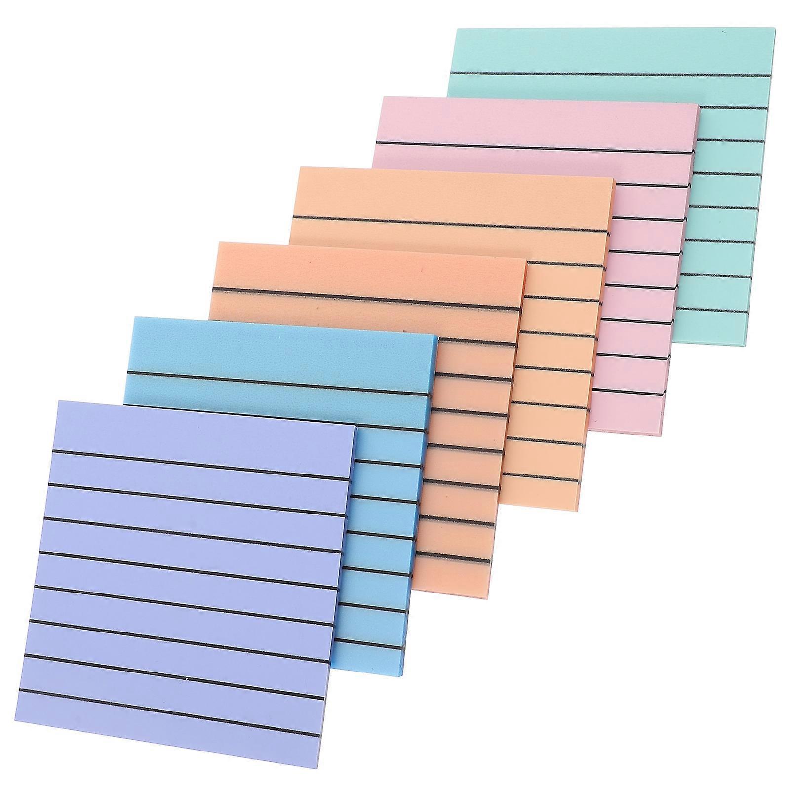Sticky Tabs Self-Adhesive Memo Pads for Taking Note 3Pcs 6 Books Colored Paper