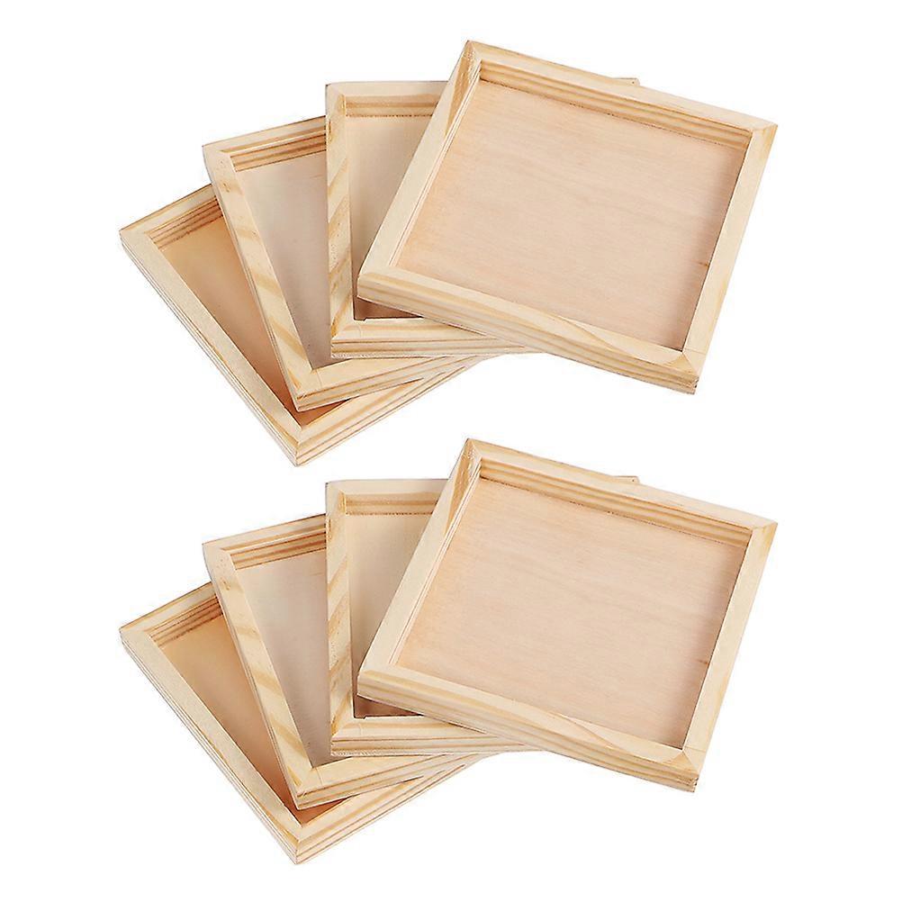 Wooden 3D Puzzle Tray for Puzzle Piece Sorting 8Pcs Set