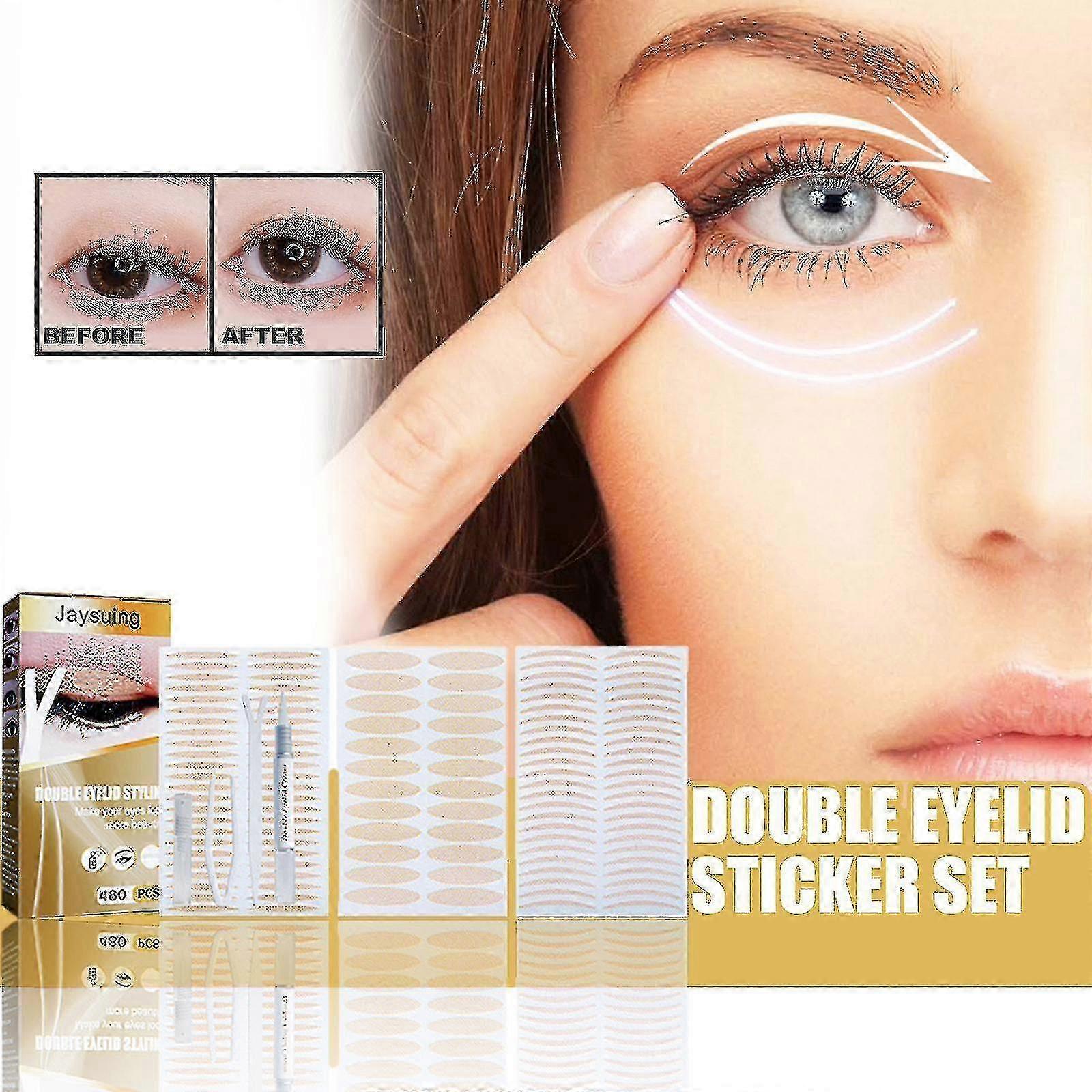 Jaysuing double eyelid patch styling cream long-lasting natural traceless invisible non-glue double eyelid patch beauty patch -3250443220665