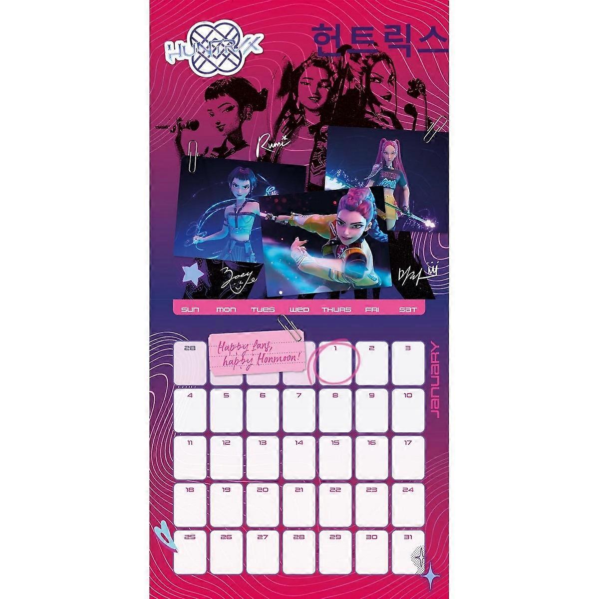 K-Pop Demon Hunters 2026 Square Calendar