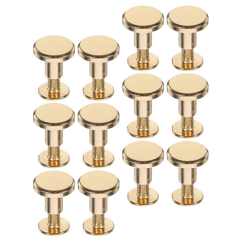 Handbook Binding Screws for Fastening 12Pcs Zinc Alloy Golden Set