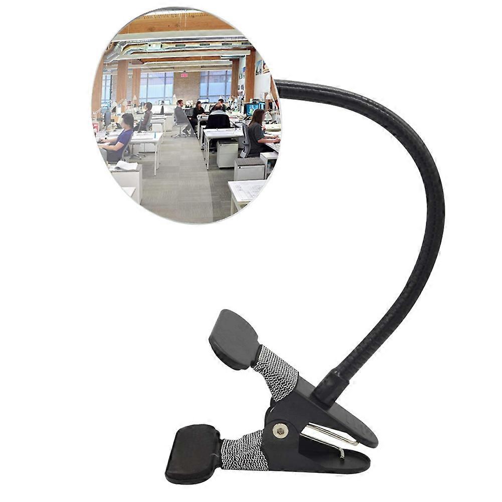 Clip on Security Mirror, Convex Cubicle Mirror for Personal Safety and Security Desk Rear View Monitors or Anywhere