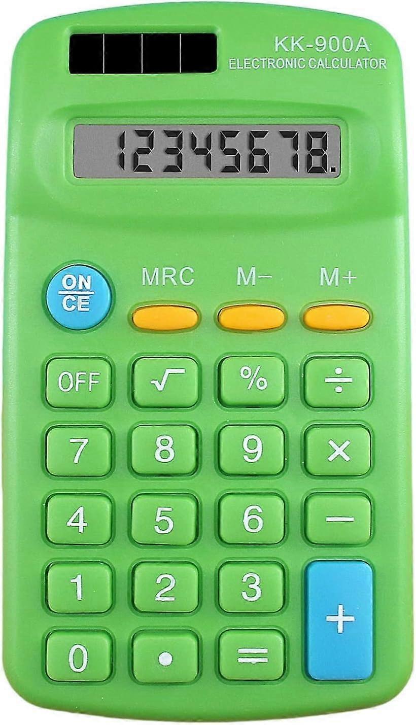 Pocket Calculator 8 Digit Mini Dual Power with Large LED Display for Office School Home
