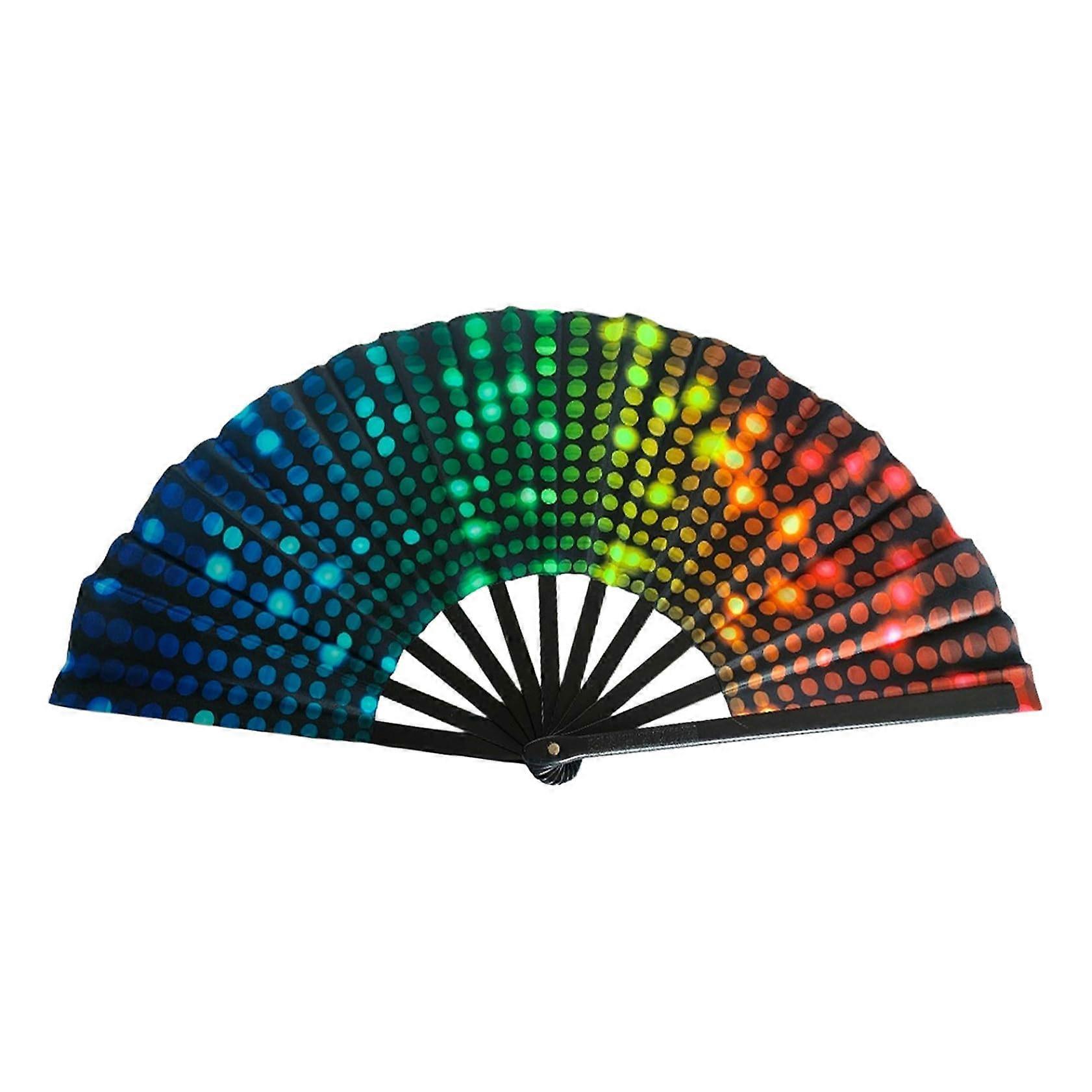 Chinese Folding Fan for Performance with Traditional Pattern and Lightweight Bamboo Type C