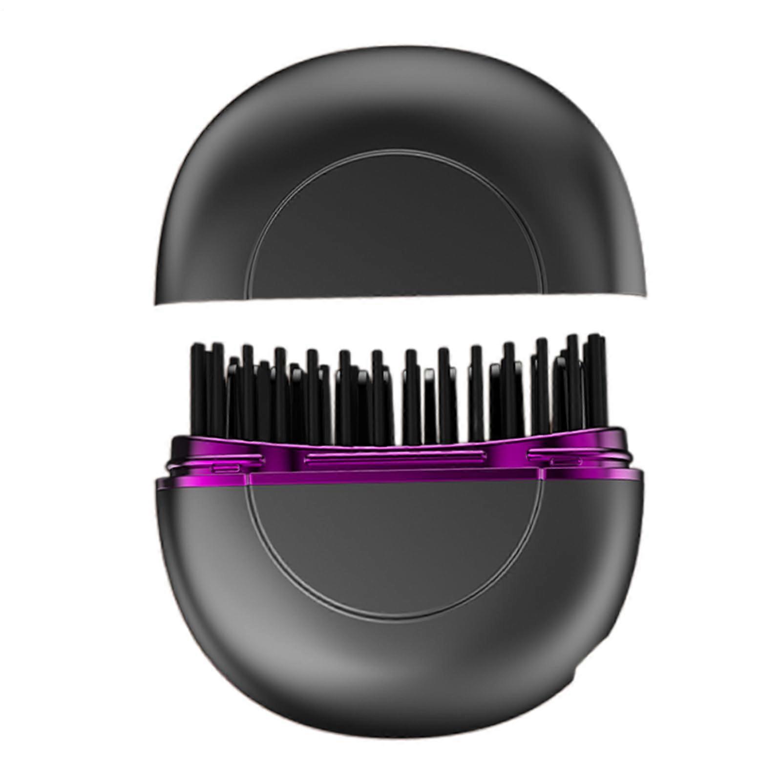 Cordless Hair Straightener Brush with Negative Ion Technology, USB Rechargeable, 3 Temp Settings for Men and Women