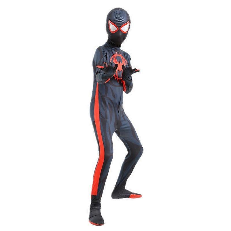 MINISO gar?ons Spider-Man Cosplay Costumes combinaison super-h��ros Miles Morales film jeu de r?le gar?ons filles Halloween carnaval v��tement