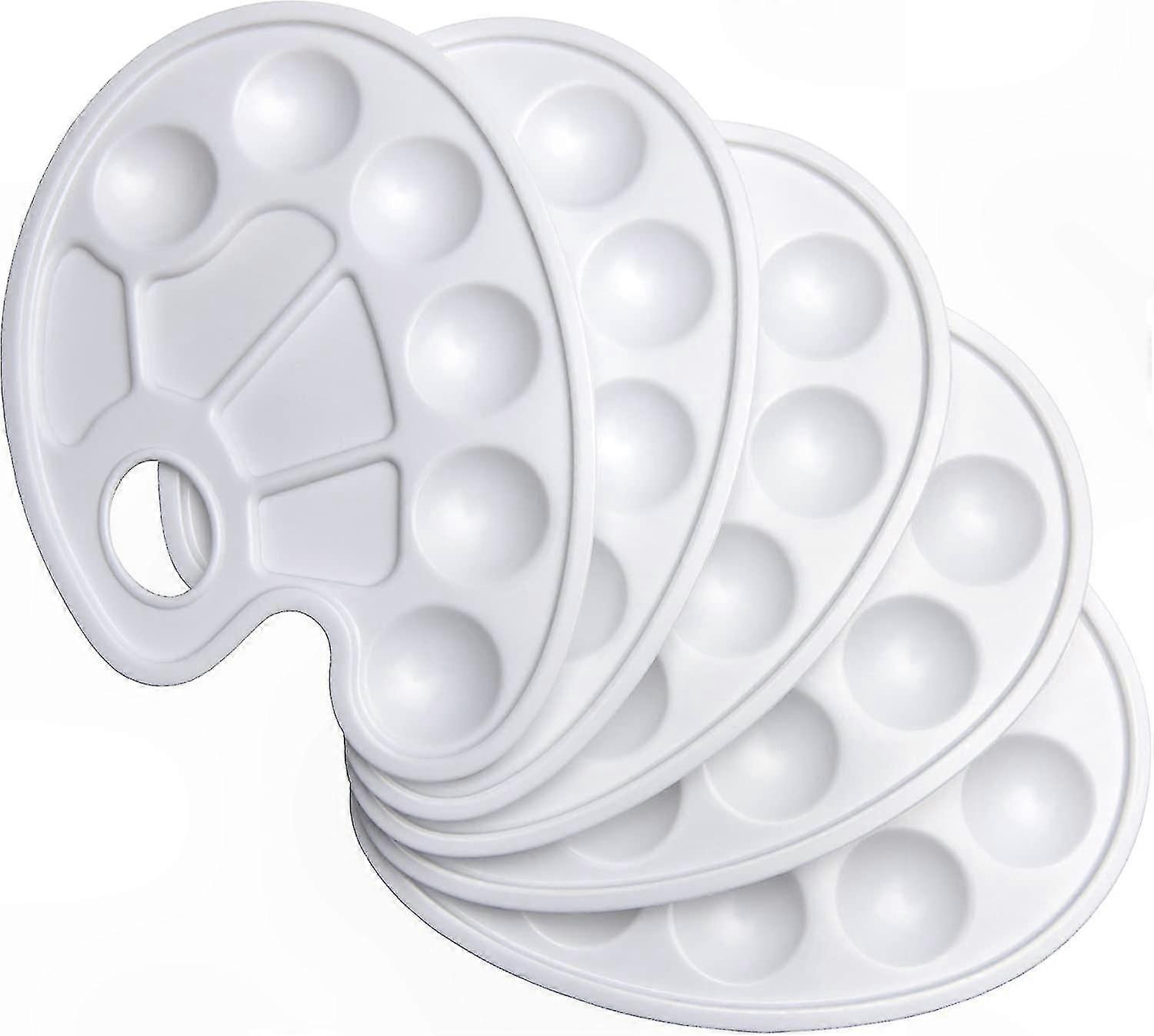 Set of 5 Mixed Palettes with Thumb Grip, 23.5cm x 17cm