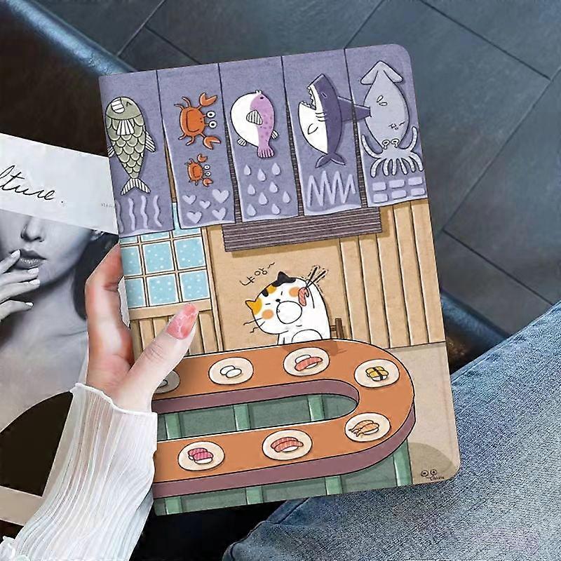 Capa para iPad 2025 de 11 polegadas: Sushi Convoluto, Pele Adormecida, Maré Mini, Silicone
