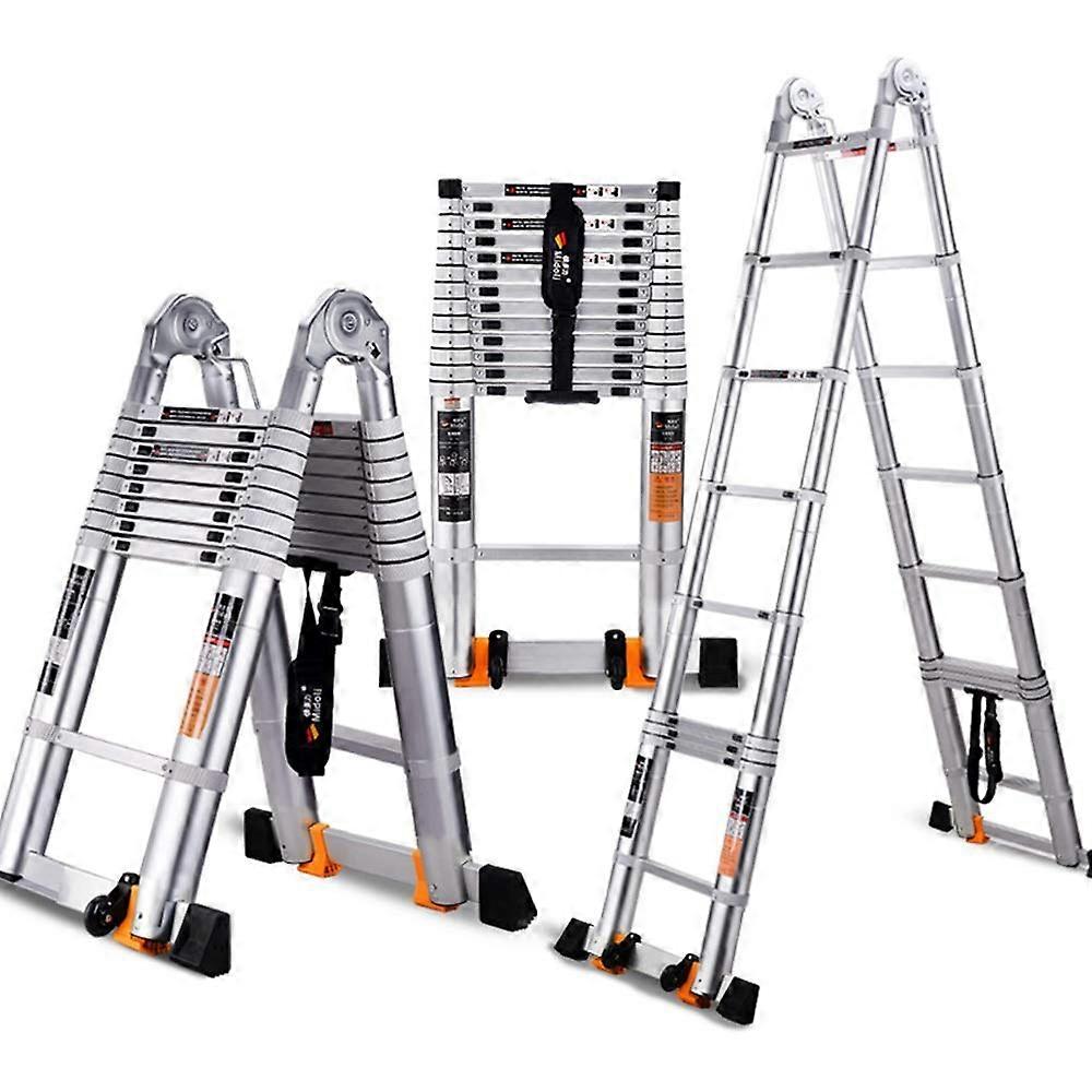 Aluminium Telescopic Extension Ladder 4.4m MultiFunction Folding Step Ladder EN131 Certified