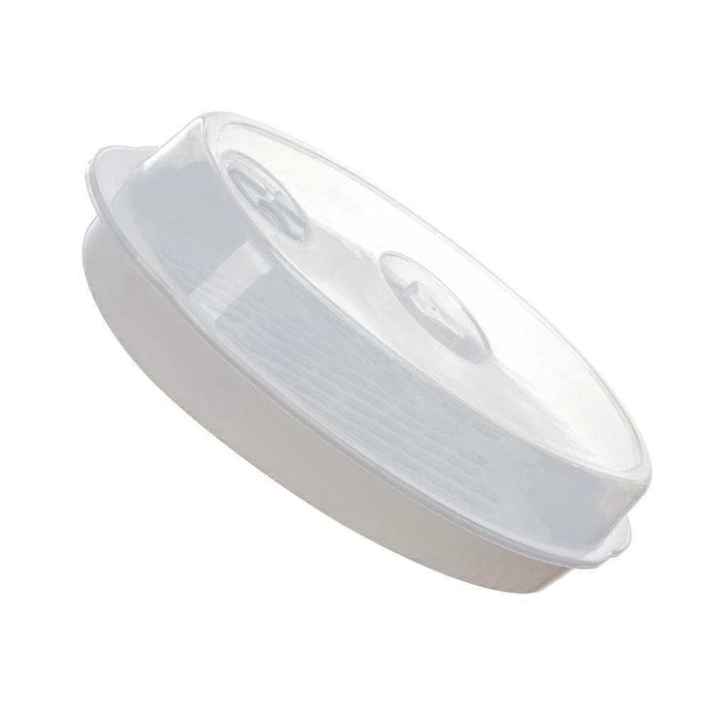 Microwave Steamed with Lid for Home Use 1Set Practical Steaming Plate